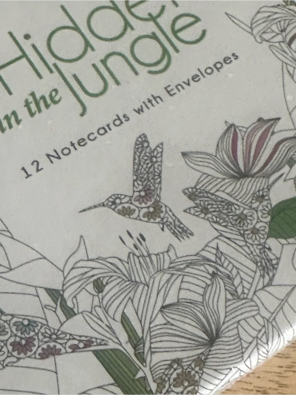 Hidden Jungle 12 Notecard Botanical stationary set w envelopes lark New York